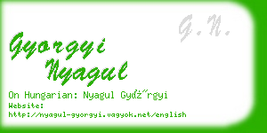 gyorgyi nyagul business card